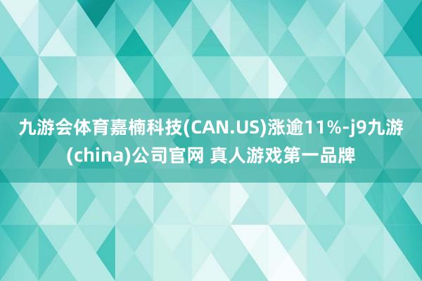 九游会体育嘉楠科技(CAN.US)涨逾11%-j9九游(china)公司官网 真人游戏第一品牌