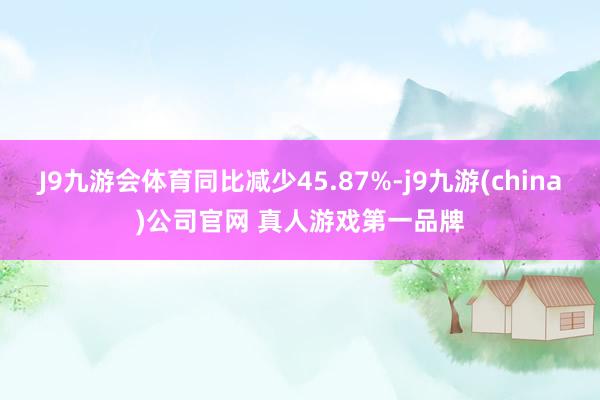 J9九游会体育同比减少45.87%-j9九游(china)公司官网 真人游戏第一品牌