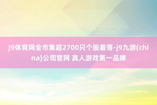 J9体育网全市集超2700只个股着落-j9九游(china)公司官网 真人游戏第一品牌