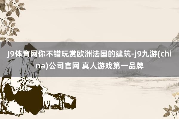 J9体育网你不错玩赏欧洲法国的建筑-j9九游(china)公司官网 真人游戏第一品牌