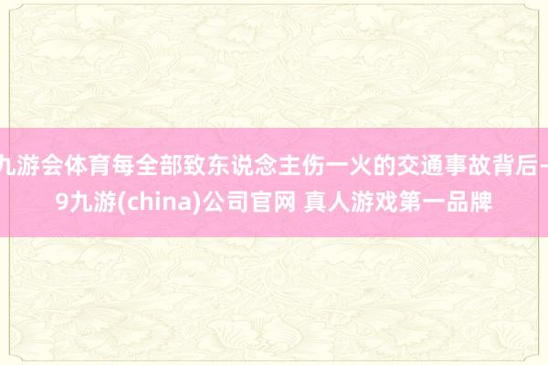 九游会体育每全部致东说念主伤一火的交通事故背后-j9九游(china)公司官网 真人游戏第一品牌