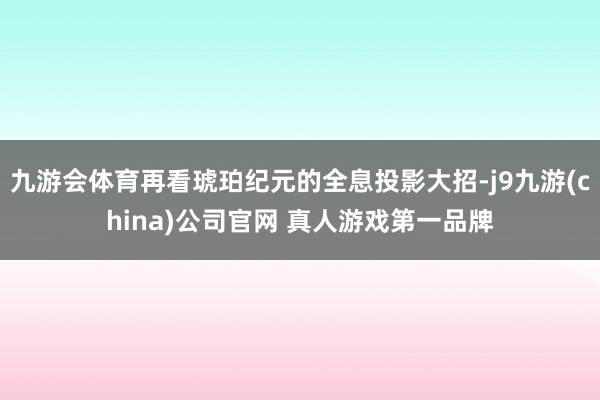 九游会体育再看琥珀纪元的全息投影大招-j9九游(china)公司官网 真人游戏第一品牌