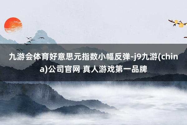 九游会体育好意思元指数小幅反弹-j9九游(china)公司官网 真人游戏第一品牌