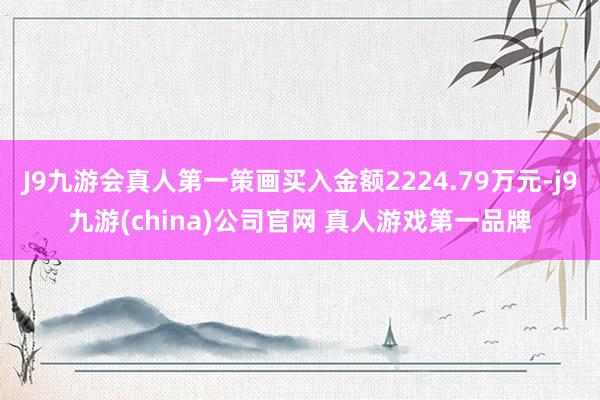 J9九游会真人第一策画买入金额2224.79万元-j9九游(china)公司官网 真人游戏第一品牌